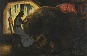 Duty Prints: The Princess picking Lice from the Troll; For Soria Moria Palace
