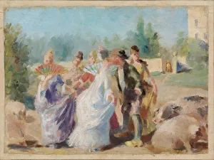 Herdswoman Prints: The Princess and the Swineherd, 1890. Creator: Magnus Enckell