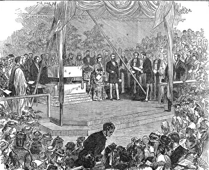 Construction Site Prints: The Princess of Wales laying the foundation-stone of the Hospital for Sick Children