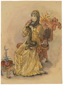 The Princess Who Never Smiled (Nesmeyana), 1896. Artist: Vasnetsov, Viktor Mikhaylovich (1848-1926) The Princess Who Never Smiled (Nesmeyana), 1896. Artist: Vasnetsov, Viktor Mikhaylovich (1848-1926)