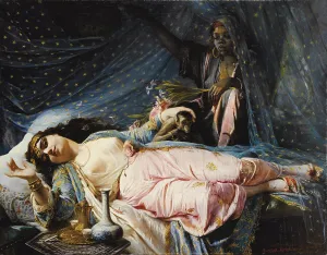 Moslem Prints: Princess Zainab Nazli Khanum, 1875. Artist: Jerichau-Baumann, Elisabeth (1819-1881)