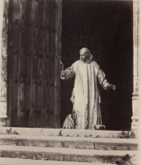 Charles Clifford Prints: Principal Doorway of the Carthusian Monastery, Burgos, 1853. Creator: Charles Clifford