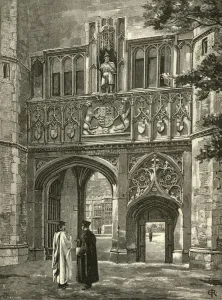 Henry Viii Gallery: Principal Gateway, Trinity College, late 19th century. Creator: Edward Gascoin