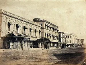 Calcutta Prints: A principal street in Calcutta, c1880s. Creator: Unknown