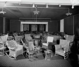 Furniture Shop Prints: Pringle Furniture [Co. showroom with wicker chairs