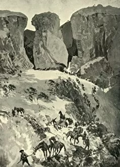 Steep Gallery: Prinsloos Commando Retreating to the Brandwater Basin after the Fight at Retiefs Nek, 1901