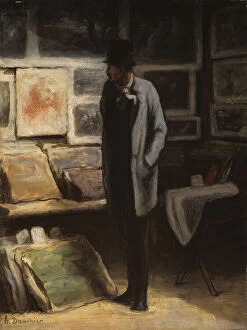 Seller Collection: The Print Collector, c. 1857 / 63. Creator: Honore Daumier