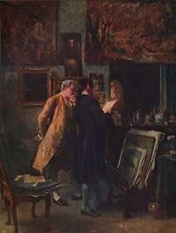 Deciding Gallery: The Print Collector, c1850, (c1915). Artist: Jean Louis Ernest Meissonier