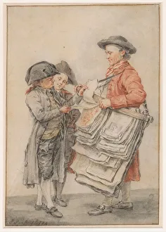 Itinerant Prints: The print seller, 1784. Creator: Jacobus Perkois