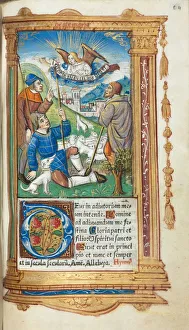 Printed Book of Hours (Use of Rome): fol. 36r, Annunciation to the Shepherds, 1510