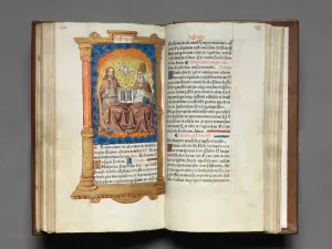 Printed Book of Hours (Use of Rome): fol. 95r, The Trinity, 1510. Creator: Guillaume Le Rouge