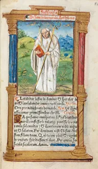 112 Printed Folios On Parchment Prints: Printed Book of Hours (Use of Rome): fol. 108r, St. Bernard of Clairvaulx, 1510. Creator