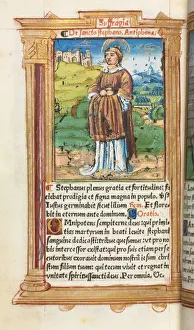 112 Printed Folios On Parchment Prints: Printed Book of Hours (Use of Rome): fol