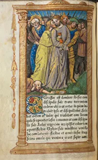 112 Printed Folios On Parchment Prints: Printed Book of Hours (Use of Rome): fol 20v, Christ in Gethsemane, 1510. Creator