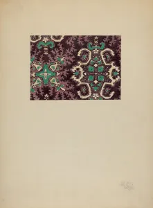Printed Cotton, c. 1937. Creator: Julie C Brush
