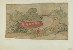 Wagons Prints: Printed Cotton, c. 1939. Creator: Michael Trekur