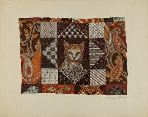 Material Collection: Printed Cotton, c. 1941. Creator: Catherine Fowler
