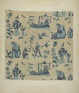 Far Eastern Prints: Printed Cotton, c. 1941. Creator: Ernest Capaldo