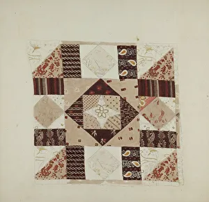 Quilt Prints: Printed Cotton (Quilt), 1935/1942. Creator: John Tubrant