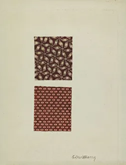 Printed Cotton Swatches, 1935/1942. Creator: Edward D. Williams