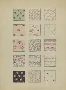 Printed Prints: Printed Cottons, c. 1936. Creator: Millia Davenport