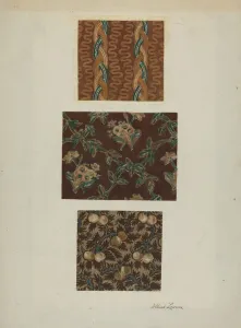 Swatch Prints: Printed Cottons from Quilt, c. 1939. Creator: Albert J. Levone
