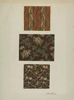 Sample Collection: Printed Cottons from Quilt, c. 1939. Creator: Albert J. Levone