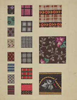 Printed Prints: Printed Delaines, c. 1936. Creator: Millia Davenport