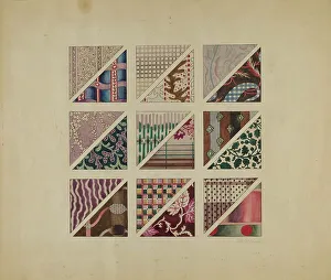 Printed Prints: Printed Delaines, c. 1937. Creator: Martha Reed