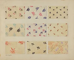 Edith Magnette Prints: Printed Quilt Patches, 1935 / 1942. Creator: Edith Magnette