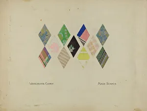 Section Prints: Printed Quilt Patterns, 1935/1942. Creator: Maud Schmid