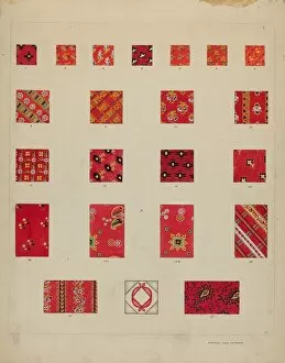 Sample Collection: Printed Quilted Patches, 1935 / 1942. Creator: Francis Law Durand
