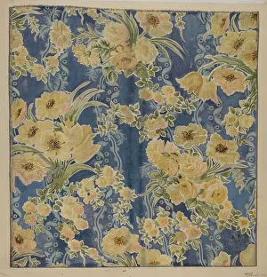 Lutrell Marie Prints: Printed Textile, 1940. Creator: Marie Lutrell