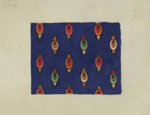 Printed Prints: Printed Textile, c. 1938. Creator: Cleon Barton