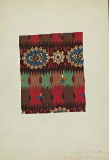 Printed Textile, c. 1938. Creator: Lucille Lacoursiere