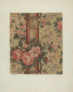 Printed Prints: Printed Textile, c. 1941. Creator: Arlene Perkins