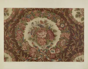 Red Rose Prints: Printed Textile, c. 1941. Creator: Ernest Capaldo