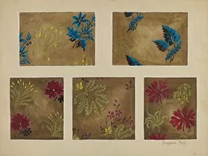 Sample Collection: Printed Textiles, c. 1936. Creator: Suzanne Roy