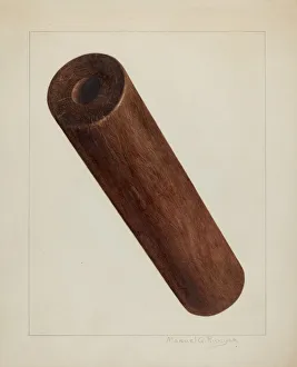 Roller Prints: Printing Press Roller, c. 1938. Creator: Manuel G. Runyan