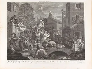 William 1697 1764 Prints: Four Prints of an Election: Chairing the Member