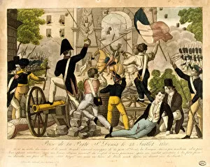 Battalion Gallery: Prise de la Porte St Denis le 28th Juillet 1830, Revolution of 1830, Paris