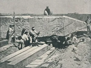 Construction Prints: Prising Up the Needle, in order to build the Framework under it, 1877, (1910)