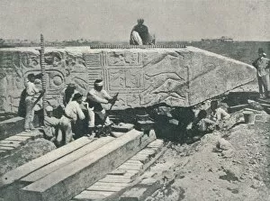 Heliopolis Gallery: Prising Up the Needle, in order to build the Framework under it, 1877, (1910)