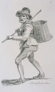John Thomas Prints: Prison Basket Man, c1680, Cries of London, (c1819?). Artist: John Thomas Smith