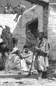 The Prison and Guard at Tetuan; A Ride to Gebel-Mousa, in North-Western Barbary, 1875. Creator: Trorey Blackmore