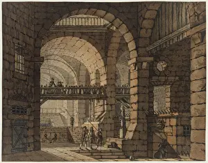Prisoners Prints: Prison Interior, 1820. Creator: Otto Wagner