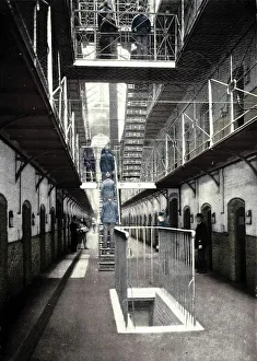Convict Collection: Prisoners going to dinner, Wormwood Scrubs Prison, London, c1903 (1903)