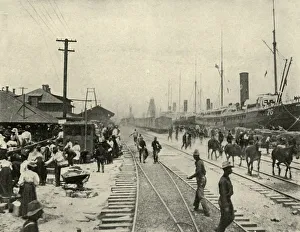Spanish American War Gallery: Prisoners Released, Spanish-American War, June 1898, (1899). Creator: Burr McIntosh