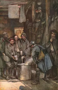 Flameng Francois Prints: Prisonniers allemands a Souville, 1916 (1924) Creator: Francois Flameng