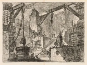 1720 1778 Prints: The Prisons: Colonnaded Interior with a Broad Stair, 1745-1750